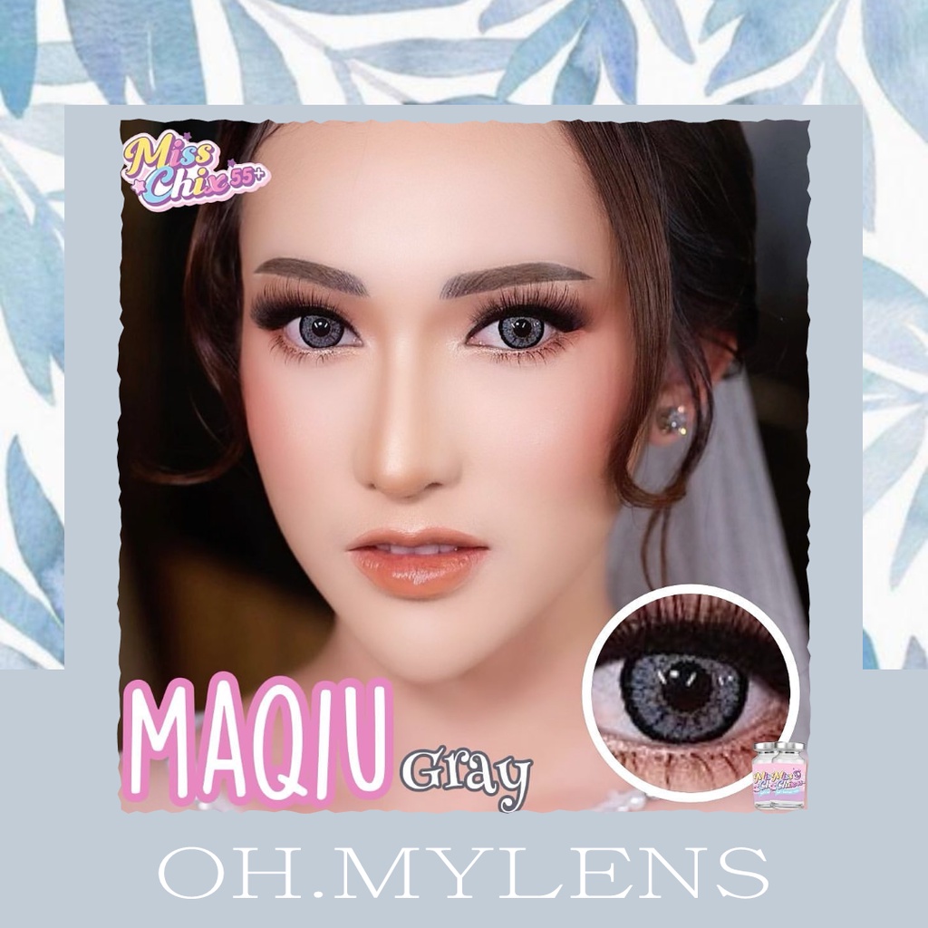 Softlens Minus Normal Beda Minus MAQIU GREY | Soflens Mines Warna Natural | Soflen Mata Minus Mata N
