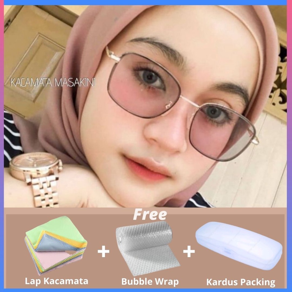 [FREE BOX+LAP] KACAMATA PHOTOCROMIC KOTAK kaca mata photocromic kacamata 2 in 1 kacamata photocromic kacamata korea kacamata radiasi Potokromik Model 6639
