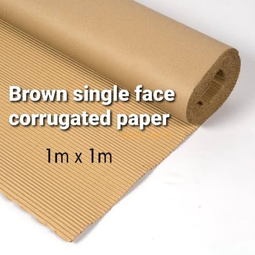 

kardus lembaran corrugated single face paper 1x1 m