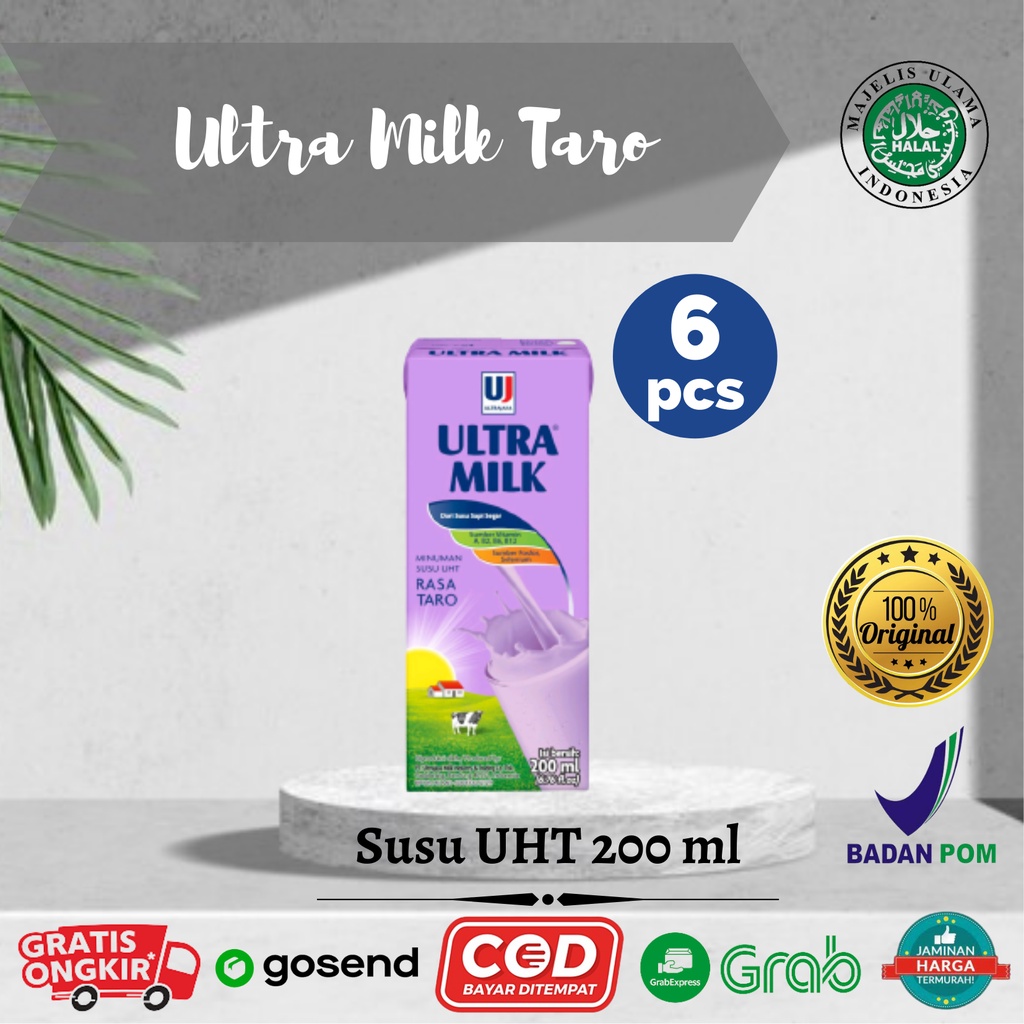 

Susu Ultra Milk Susu UHT Taro 6 x 200ml