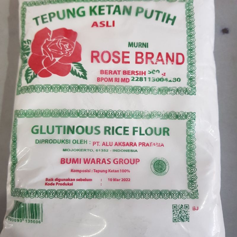 

Tepung Ketan Putih Rose Brand 500 gram