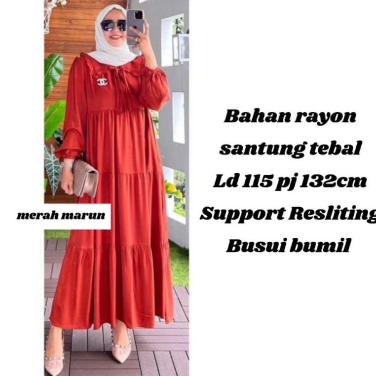 Iph31au22ᵁ • Gamis remaja Pesta Mewah Kekinian Premium Jumbo Syari Wanita2022 Polos Hitam Putih Mode