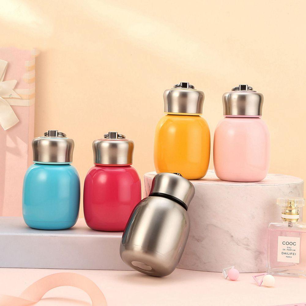 [Elegan] Termos Cangkir Warna Permen Kualitas Tinggi Portabel Lucu Stainless Steel Perlengkapan Minum Compact Vacuum Flasks