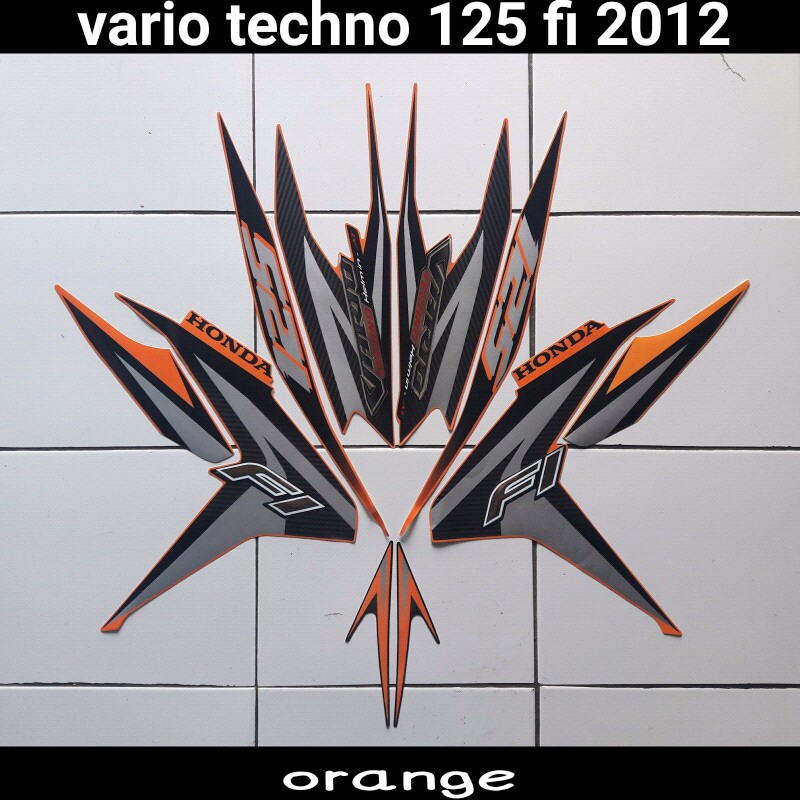 stiker motor vario techno 125 2012 orange