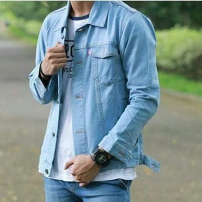 jaket jeans pria denim pria jaket denim QUALITY PREMIUM GARMEN SNOW SANDWASH