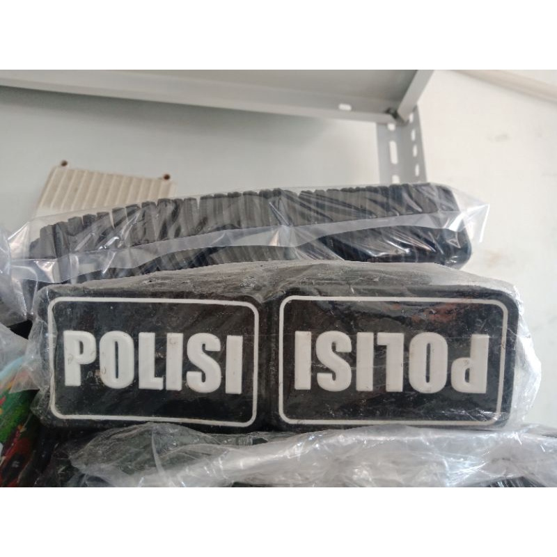 patch rubber teks polisi