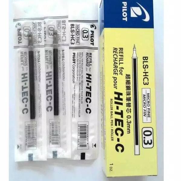 

[PRODUK LCY8D] refill Hitec pilot 0.3 0.4 0.25 mm pen makna hitam dan biru refill hi tech pilot satuan isi ulang hi tech Z80