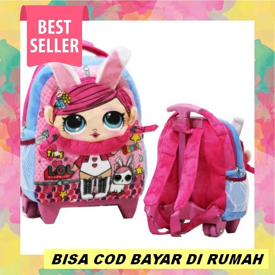 Troli Anak Perempuan , Troli Bt21 , Tas Dorong Anak Bts Bt21 Tas Troli Anak Perempuan Tas Sekolah An