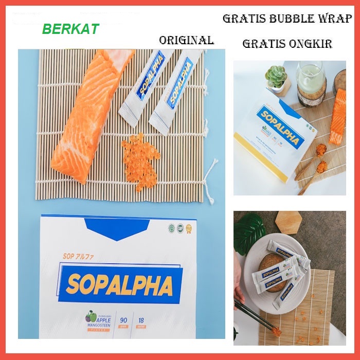 SOPALPHA 4 BOX Minuman Kesehatan Obat Suplemen Daya Tahan Tubuh Herbal Diabetes Kolesterol Diet BPOM