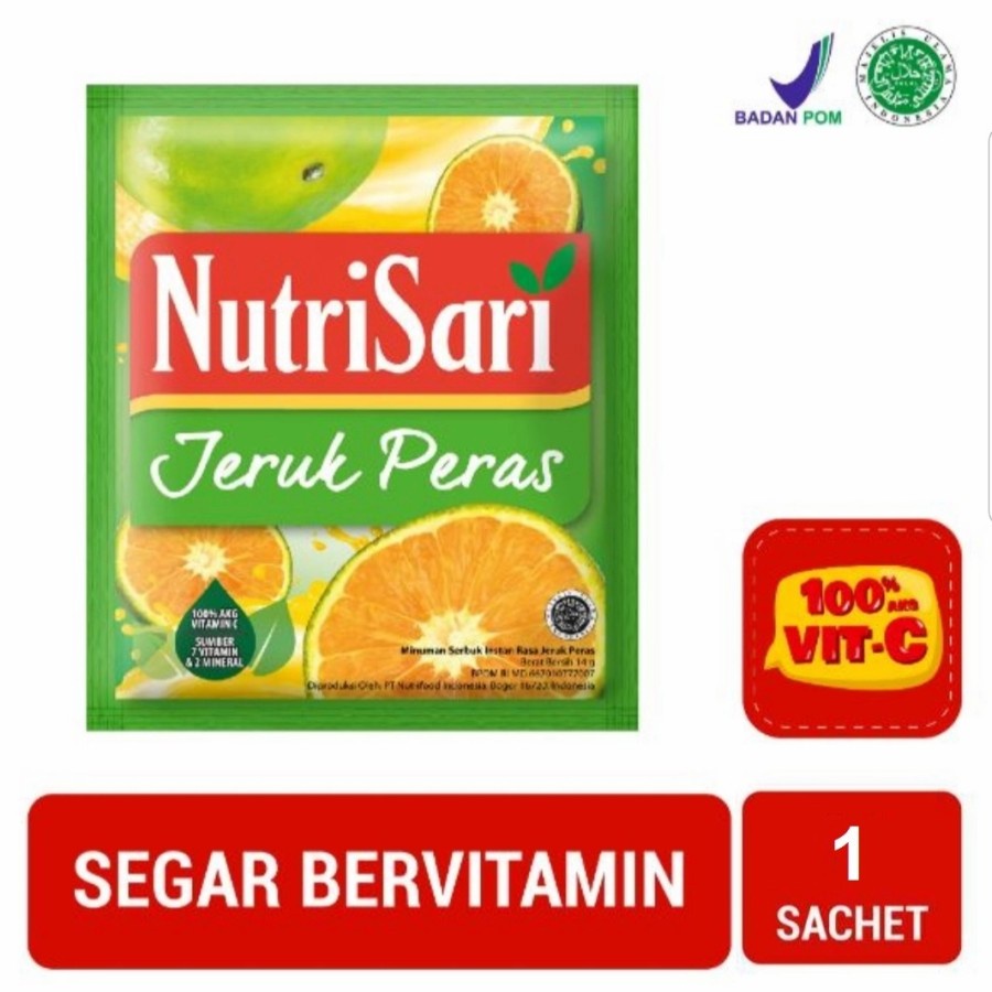 

NutriSari Jeruk Peras - Minuman Buah Vitamin C (1 Sachet)