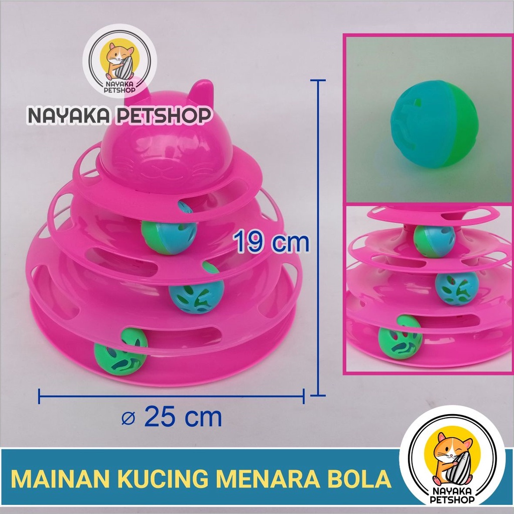 Mainan Kucing Bola Menara Tower Play Track