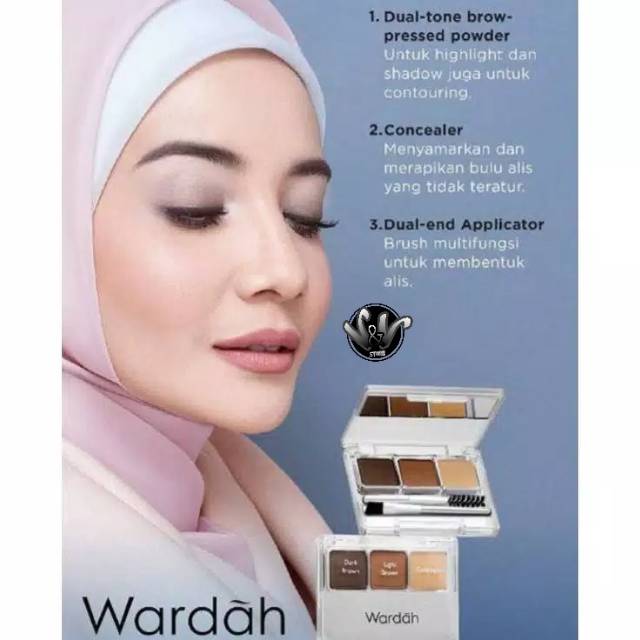WARDAH EYEXPERT EYEBROW KIT/WARDAH/ EYEBROW KIT/ KOSMETIK MATA / KOSMETIK / MAKEUP / KOSMETIK WARDAH