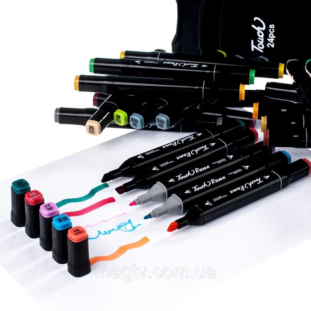 

2in1 Touch Raven Marker + Stabilo - spidol dan stabilo dua sisi alcohol based marker