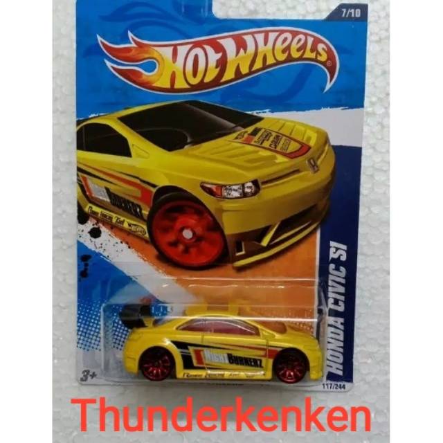 Hot Wheels Honda Civic Si Kuning Nightburnerz yellow