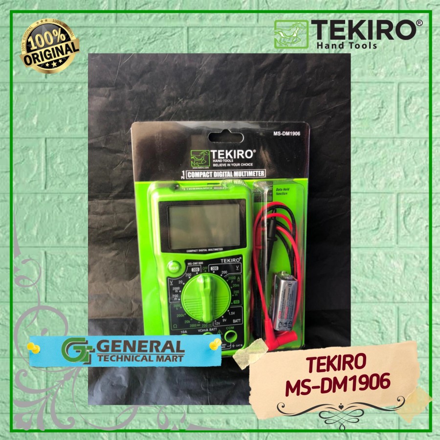 Jual Compact Digital Multimeter / Multitester Digital TEKIRO MSDM1906
