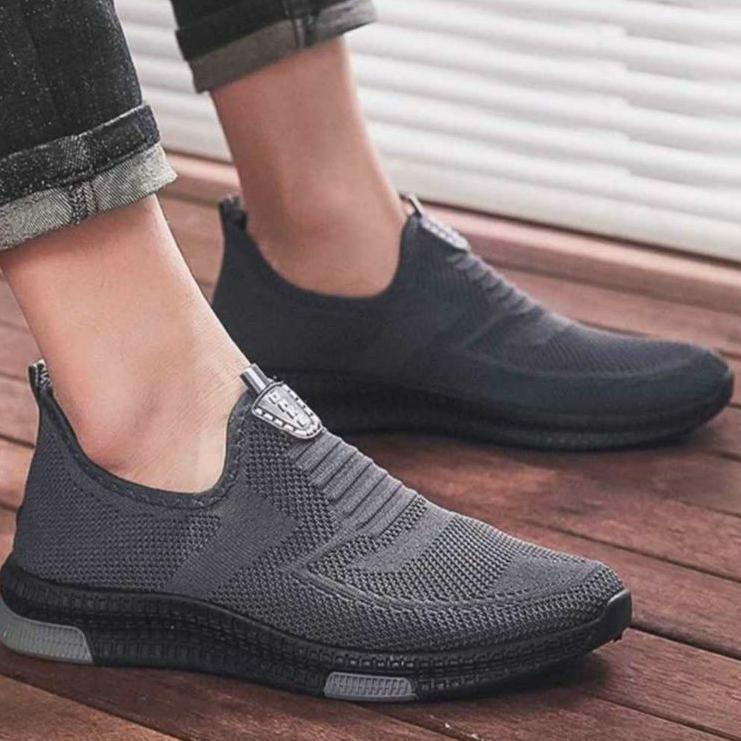 Hemat Belanja HANN07-Sepatu Sneakers Slip On Pria/Wanita Terbaru DNKE Simple Tanpa Tali COD
