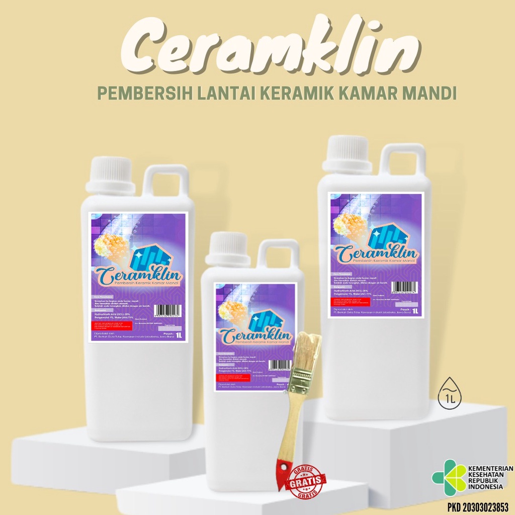 GRATIS BUBBLE!! CREAMCLIN [BONUS KUAS] PEMBERSIH NODA MEMBANDEL PADA KERAMIK DAN PORCELAIN