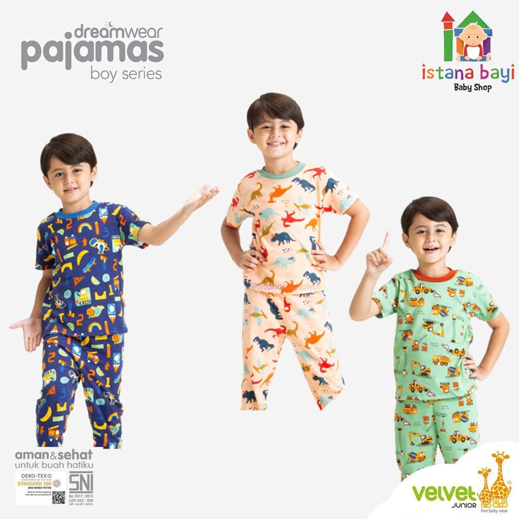 VELVET JUNIOR PIYAMA DREAMWEAR GIRL/BOY - PIYAMA PENDEK PANJANG 8-10 TAHUN /PIYAMA ANAK