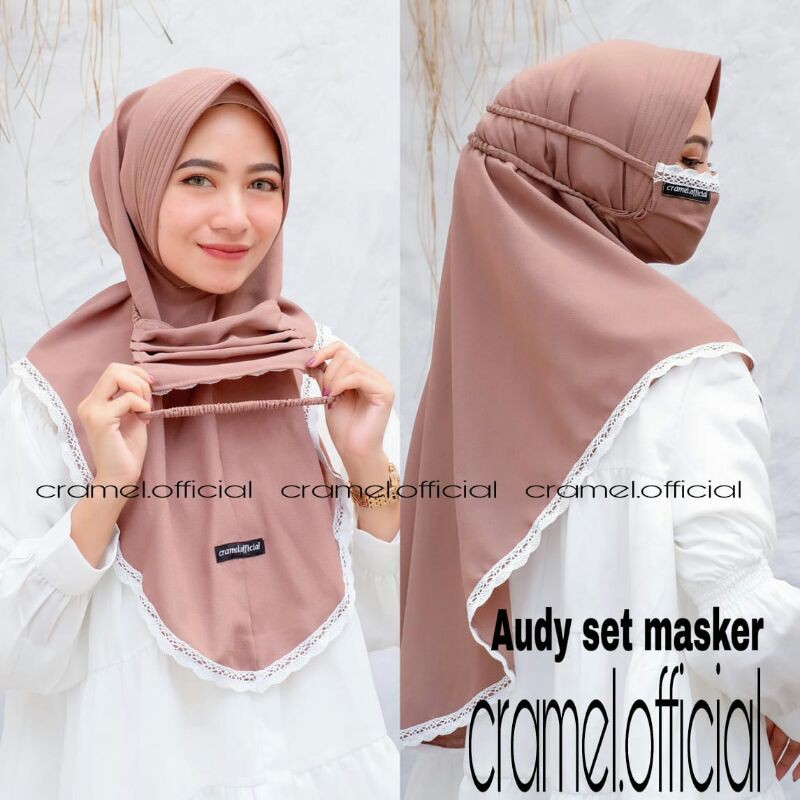 HIJAB SET MASKER/HIJAB INSTAN/HIJAB DIAMOND