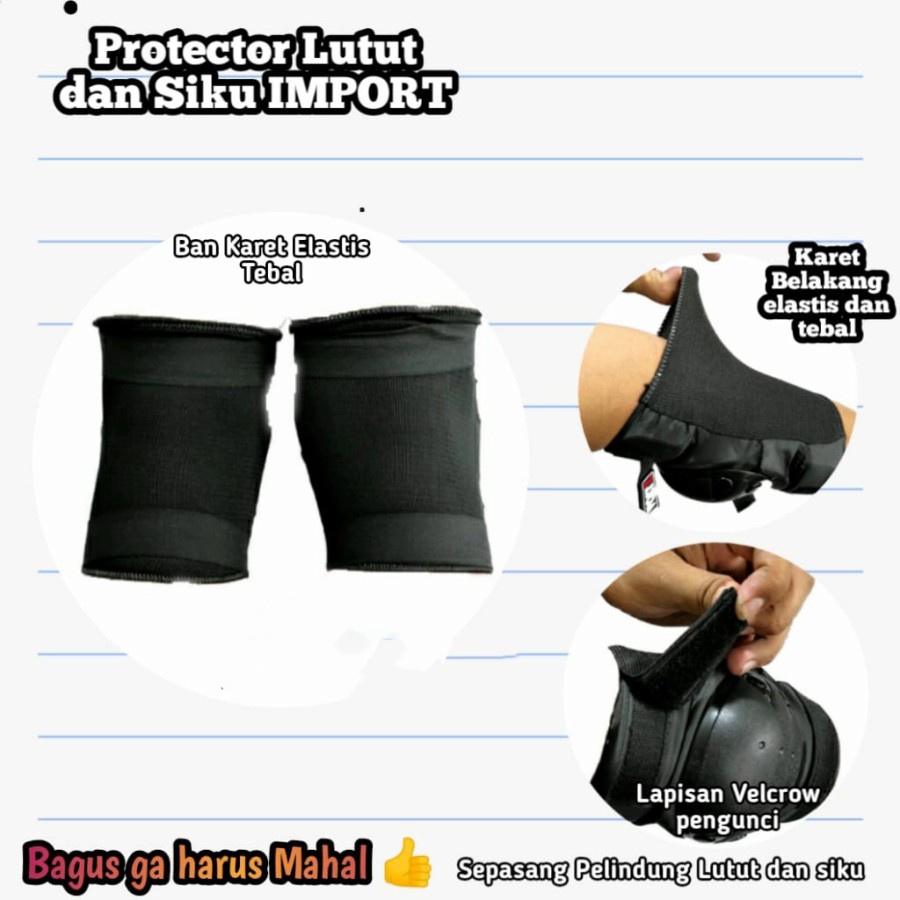 Decker Pelindung Lutut dan siku Motor Cross Trail Adventure Motocross