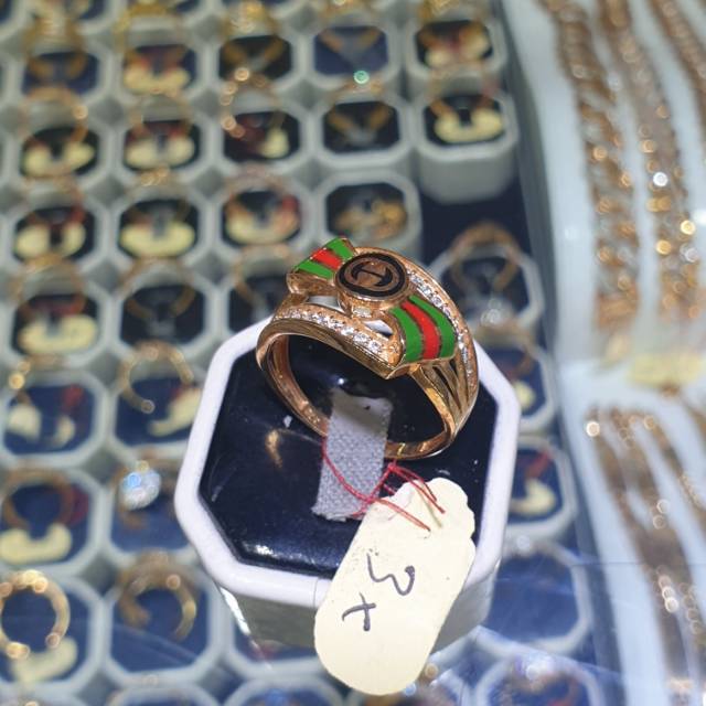 Cincin emas asli model guc