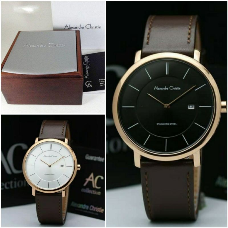AC 8589  ladies leather / AC8589 brown rosegold cewe original