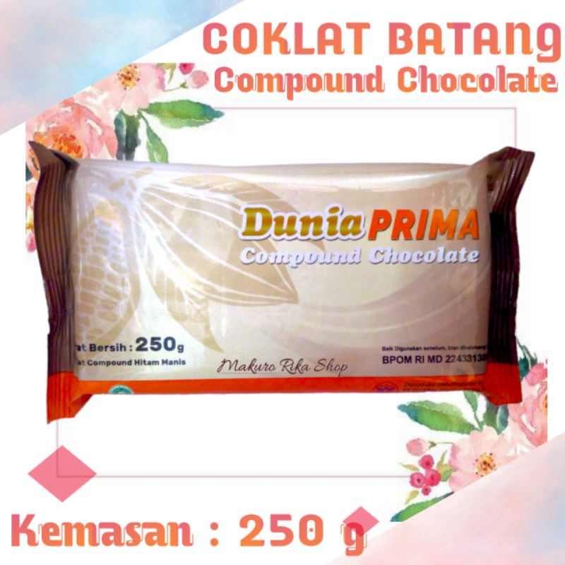 

Coklat batang Dunia Prima 250 gram / Dunia compound chocolate / Coklat leleh kue dunia