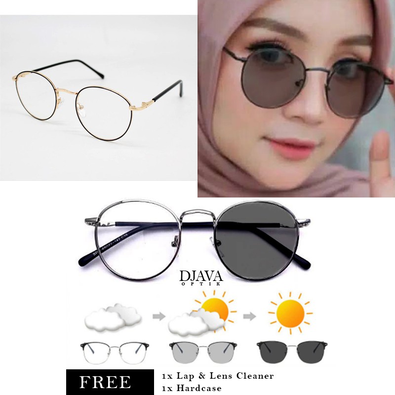 Kacamata Hitam Photocromic Normal Anti Radiasi Sinar UV Model Trendy