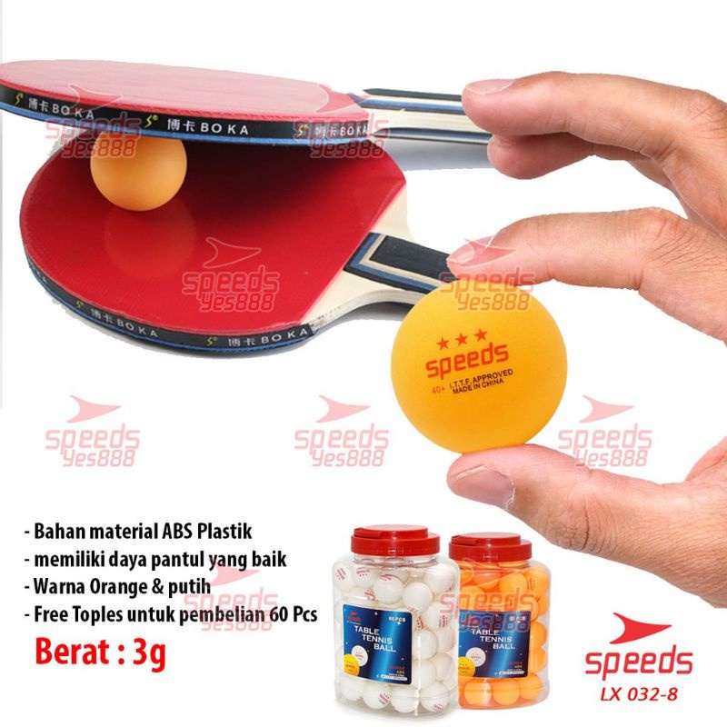 Bola Ping Pong PingPong Bola Tenis Meja Bintang 3 isi 1 pcs SPEEDS 032-8