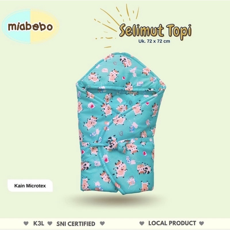 Miabebo Selimut Topi MB-020/Selimut Bayi Murah/Hooded Blanket