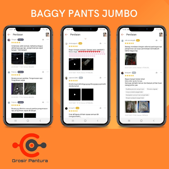 Baggy Pants Celana Panjang Kantor Jumbo Bahan Wanita Kerja Kain Katun Street Terbaru