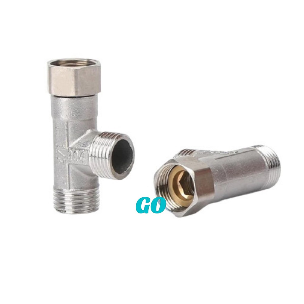 T Clodet Stainless 1/2" - Tee Shower Mur - T Closet - T Keran