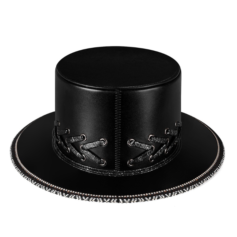 Topi Bahan Kulit Gaya Steampunk Untuk Kostum Halloween