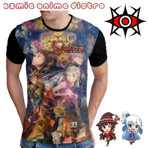 kaos printing anime Nanatsu No Taizai 7 Deadly Sins SQ 2