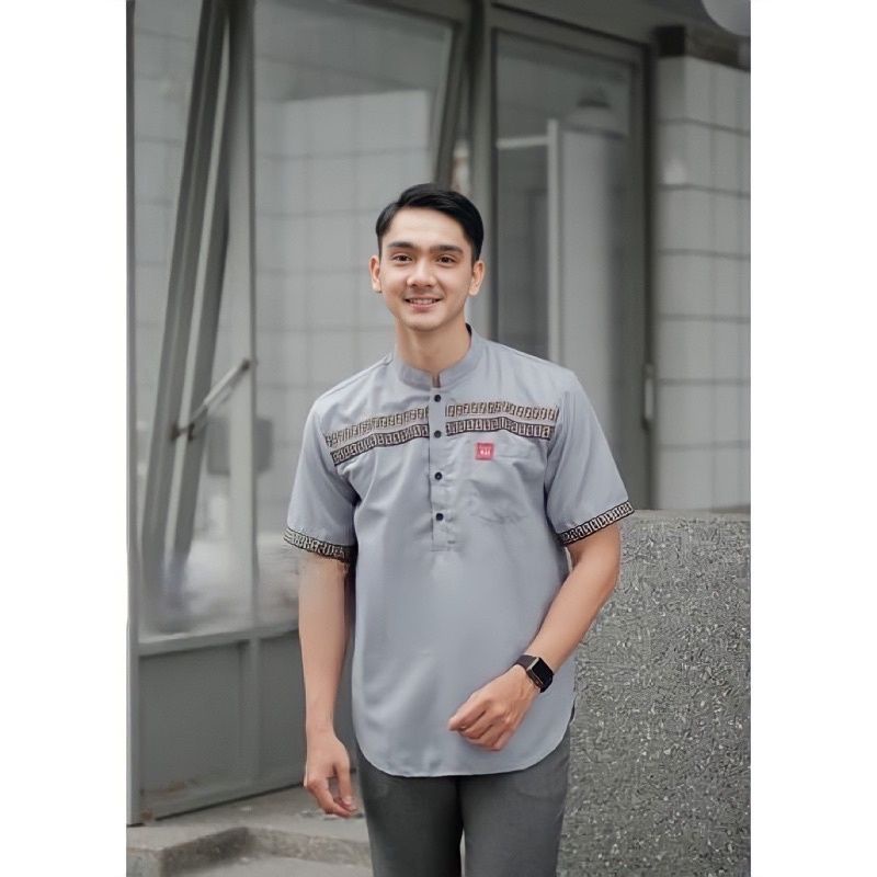 SIZE M L XL XXL Baju Koko Kurta Dewasa Lengan Pendek bahan toyobo premium tebal Adem Serap Keringat