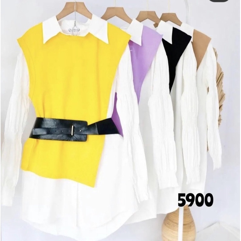 KEMEJA KATUN MIX RAJUT IMPORT PREMIUM /KEMEJA KATUN MIX RAJUT IMPORT PREMIUM FREE BELT/KEMEJA KATUN 