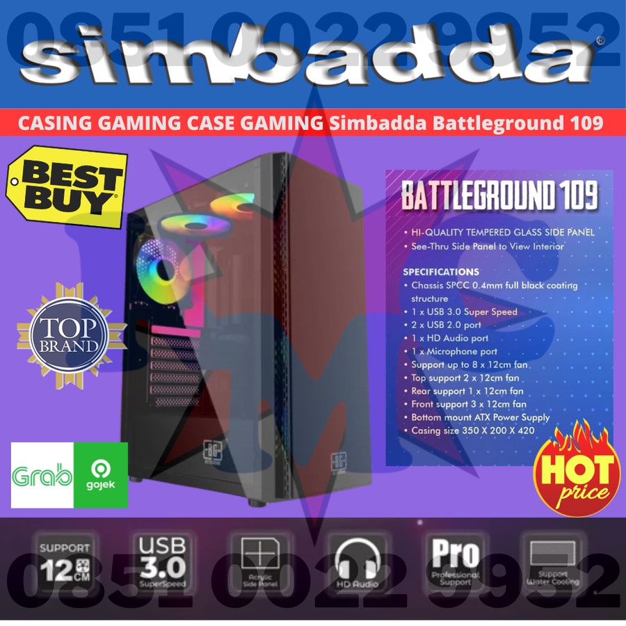 CASING GAMING CASE GAMING Simbadda Battleground 109