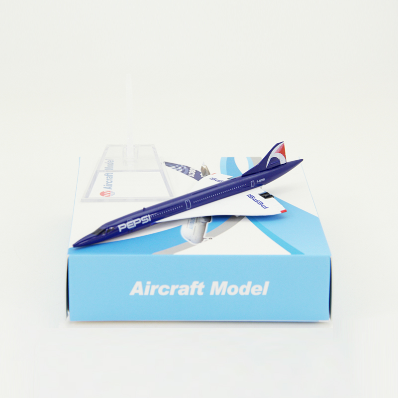 Miniatur Diecast Pesawat Pepsi Concorde Bahan Metal Warna Polos Ukuran 16CM