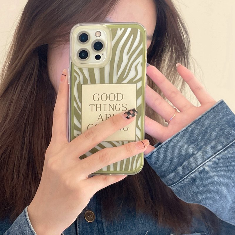 【Angel Eyes】INS Good Luck Will Coming Soft Case iP iPhone 11 12 mini Pro Max 7 8 + Plus SE 2020 X XR XS Max