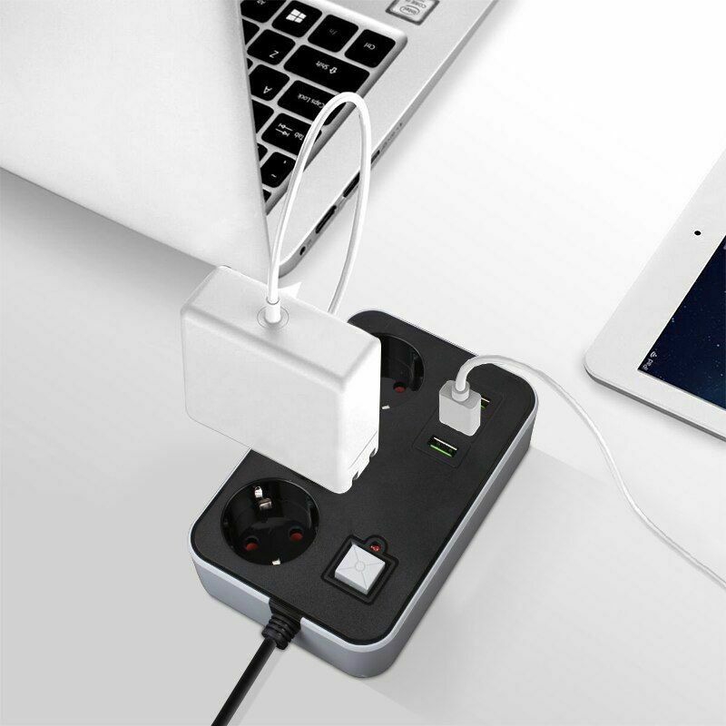 Charger 3 Port USB + 3 Anti Statik Power Socket Charger Fast Charging