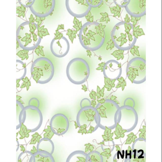 Wallpaper Dinding Lingkar Hijau Daun Ukuran 45 cm X 10 meter