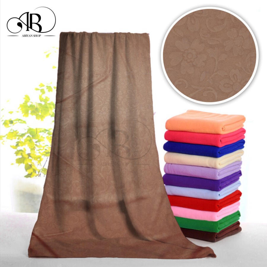 Handuk Embos Polos (COD)- Handuk Besar - Handuk Mandi LIGHT BROWN