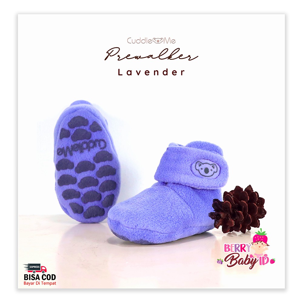 Cuddle Me Prewalker Sepatu Bayi Lucu Sol Karet Anti Licin Anti Slip CME025 Berry Mart