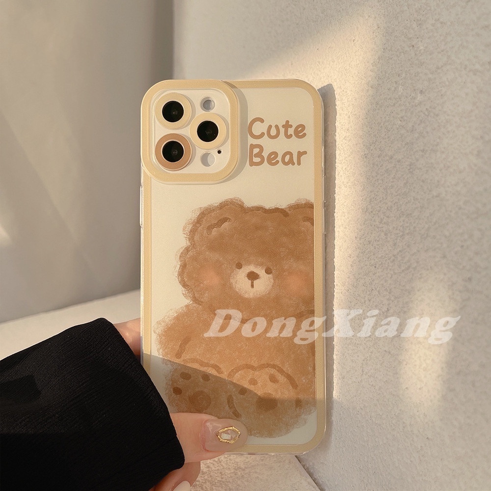 Soft Case TPU Motif Brown Bear Untuk Samsung A03 A02S A12 A13 A02 A22 A32 A52 A72 A13 A21S A10 A20 A50 A51 A71 M12 A10S Note 20 Ultra S2021Plus