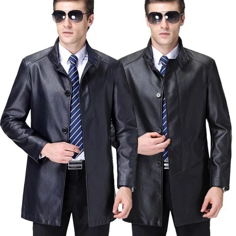 jaket kulit asli pria model semi jas-jaket kulit asli domba Garut-jaket kulit asli super