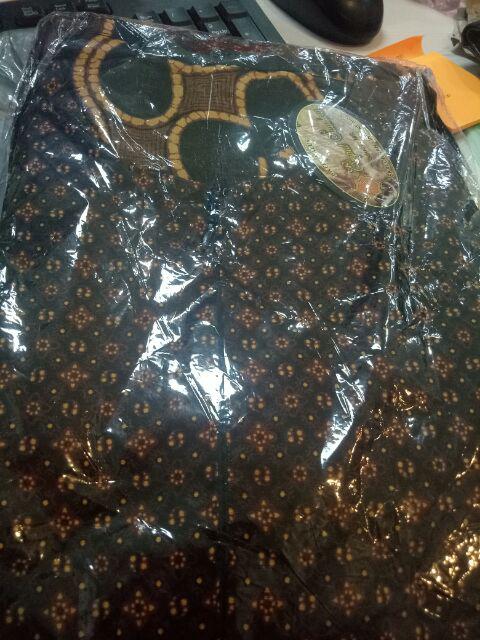 Couple Gamis Batika Parang Black Sarimbit Gamis Batik Kombinasi Long Dress Klok Seragam Pesta Muslim