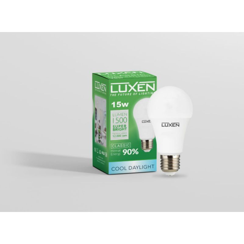 LUXEN LAMPU LED BULB 15W 15 WATT CLASSIC PUTIH 6500K CDL