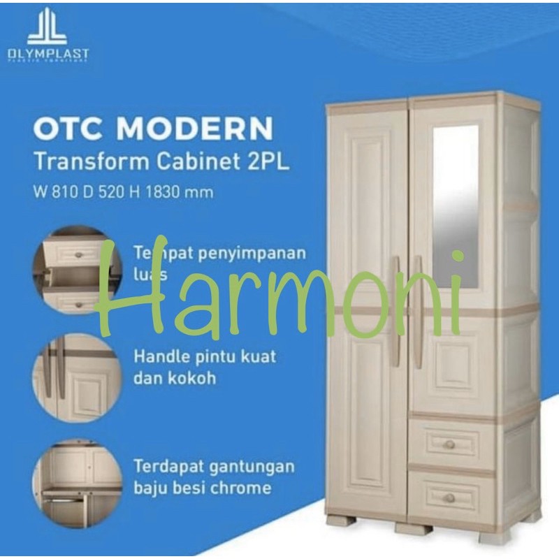 Lemari plastik Olymplast OTC 2 Modern