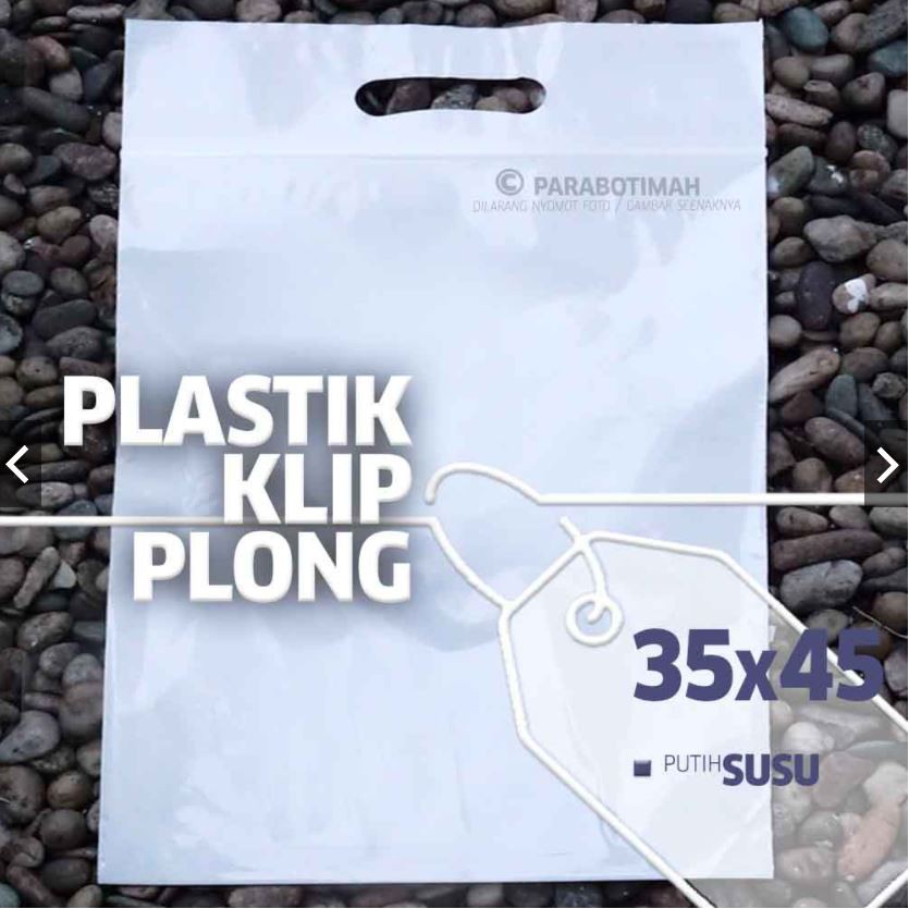 Plastik klip pond ziplock Plong  35x45 (38+7) packing baju jaket hoodie gamis tebal