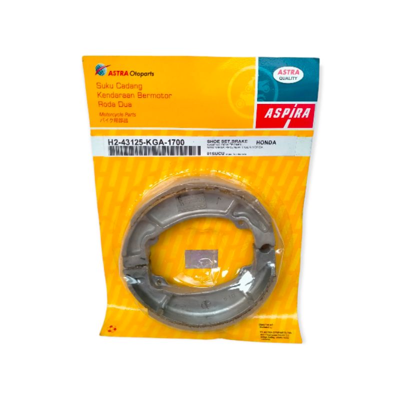 Kampas Rem Belakang Aspira Tipe KGA For Tiger, Mega Pro, Verza